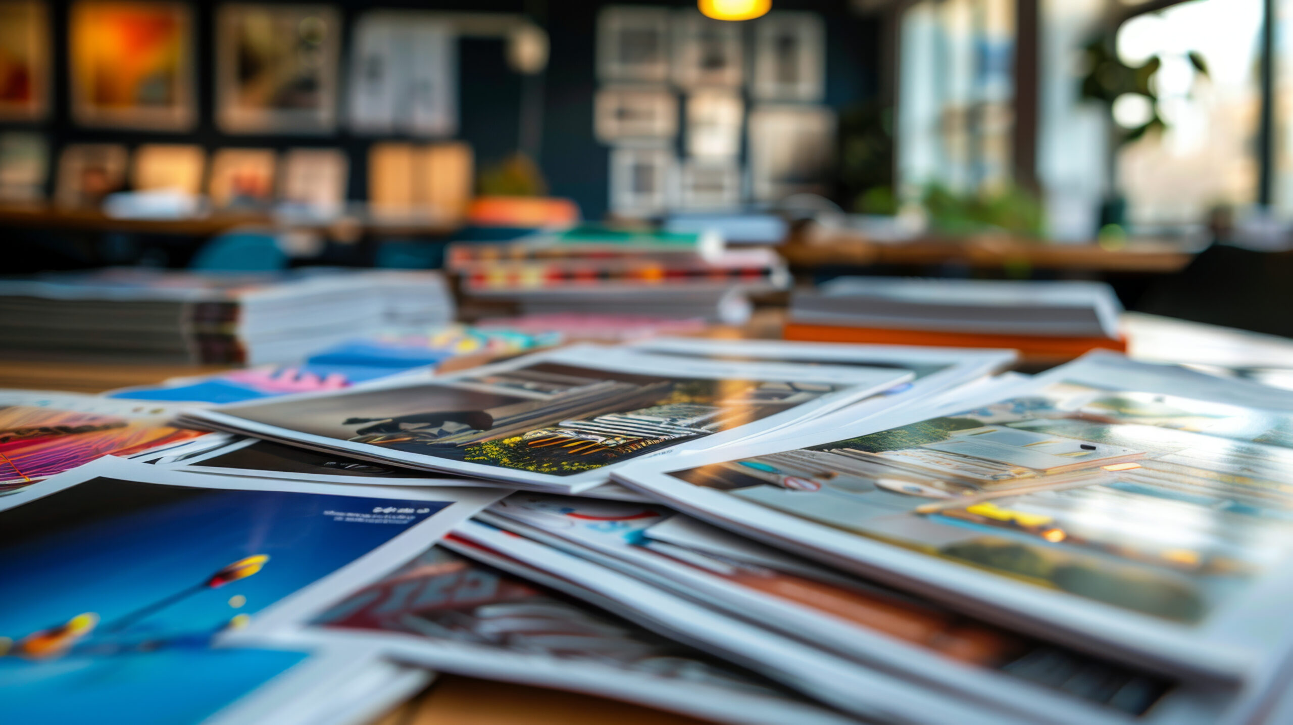 Een stapel met magazines